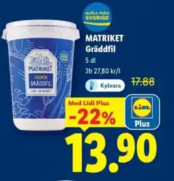 Lidl MATRIKET Gräddfil erbjuda