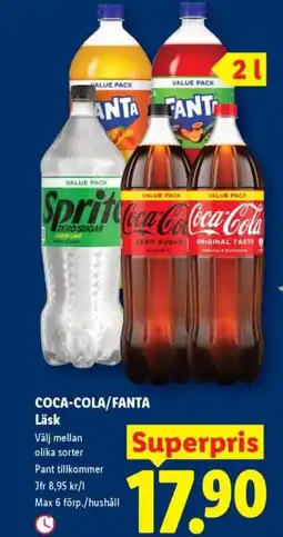 Lidl COCA-COLA/FANTA Läsk erbjuda