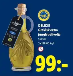 Lidl DELUXE Grekisk extra jungfruolivolja erbjuda
