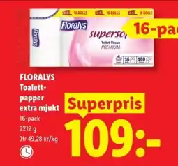 Lidl FLORALYS Toalett- papper extra mjukt erbjuda