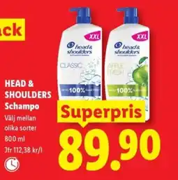 Lidl HEAD & SHOULDERS Schampo erbjuda