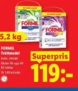 Lidl FORMIL Tvättmedel erbjuda