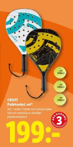 Lidl CRIVIT Padelracket, set erbjuda
