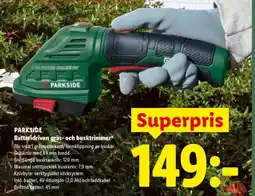 Lidl PARKSIDE Batteridriven gräs- och busktrimmer erbjuda