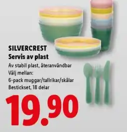 Lidl SILVERCREST Servis av plast erbjuda