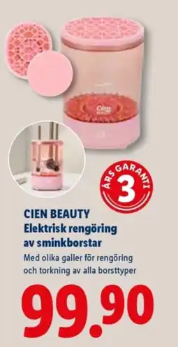 Lidl CIEN BEAUTY Elektrisk rengöring av sminkborstar erbjuda
