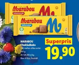 Lidl MARABOU Chokladkaka erbjuda