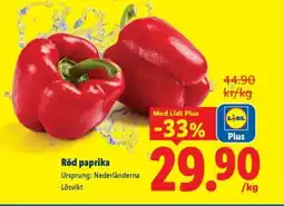 Lidl Röd paprika erbjuda