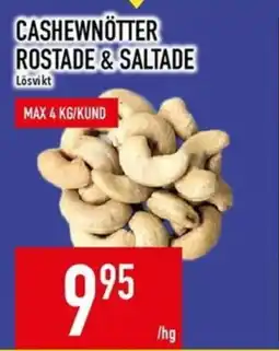 Matdax Cashewnötter rostade&saltade erbjuda