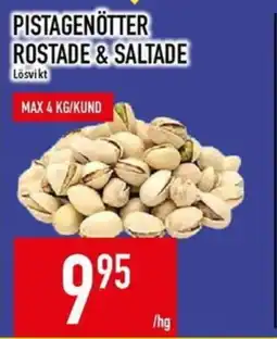 Matdax Pistagenötter rostade & saltade erbjuda