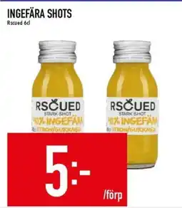 Matdax Rscued Ingefära shots erbjuda