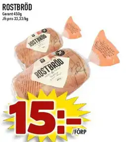 Matdax Garant Rostbröd erbjuda