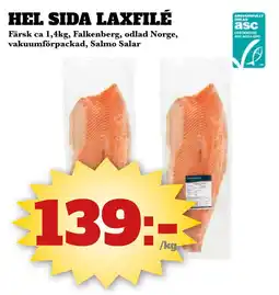 Bonum Matmarknad Hel sida laxfilé erbjuda