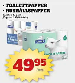 Bonum Matmarknad Lambi Toalettpapper • Hushållspapper erbjuda