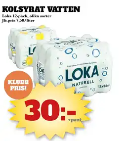 Bonum Matmarknad Loka Kolsyrat vatten erbjuda
