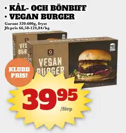 Bonum Matmarknad Garant Kål- och bönbiff • Vegan burger erbjuda