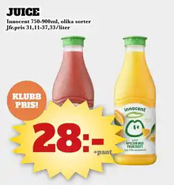 Bonum Matmarknad Innocent Juice erbjuda