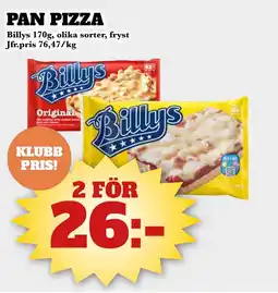 Bonum Matmarknad Billys Pan pizza erbjuda
