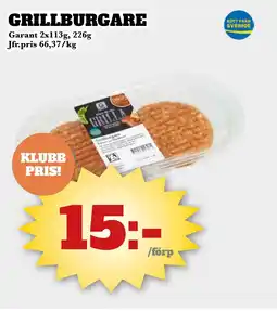 Bonum Matmarknad Garant Grillburgare erbjuda