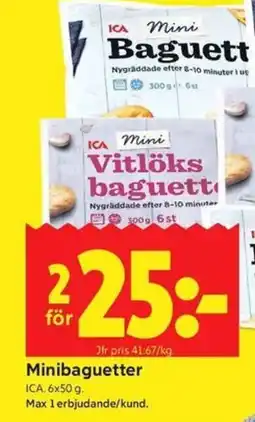 ICA Kvantum ICA Minibaguetter erbjuda