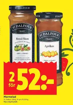 ICA Kvantum ST. DALFOUR Marmelad erbjuda