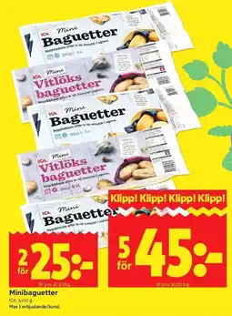ICA Kvantum ICA Minibaguetter erbjuda