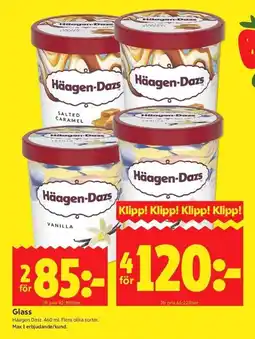 ICA Kvantum HÄAGEN DASZ Glass erbjuda
