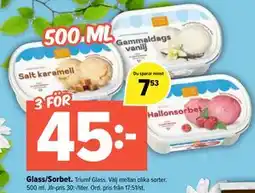 Coop Extra Glass/Sorbet erbjuda