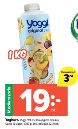 Coop Extra Yoghurt, Medlemspris erbjuda