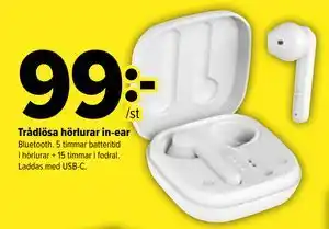 Trådlösa hörlurar in-ear