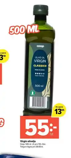 Coop Extra Virgin olivolja erbjuda