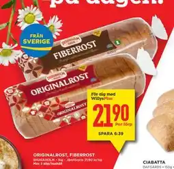 Willys Hemma ORIGINALROST, FIBERROST, Medlemspris erbjuda