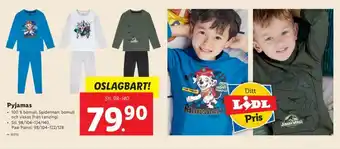 Lidl Pyjamas Stl. 98-140 erbjuda