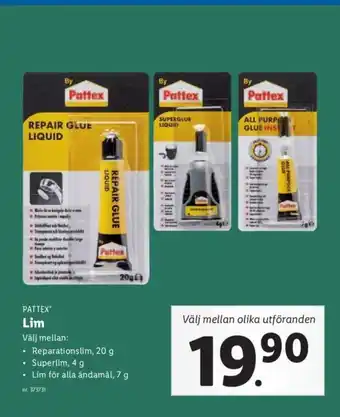 Lidl Pattex Lim erbjuda