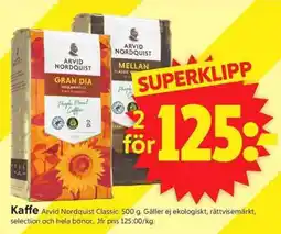 ICA Supermarket Kaffe Arvid Nordquist Classic erbjuda