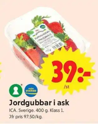 ICA Supermarket Jordgubbar i ask erbjuda