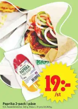 ICA Supermarket Paprika 2-pack i påse erbjuda