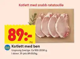 ICA Supermarket Kotlett med ben erbjuda