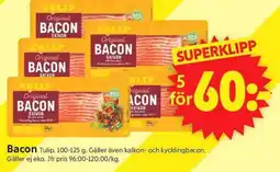 ICA Supermarket Bacon Tulip erbjuda