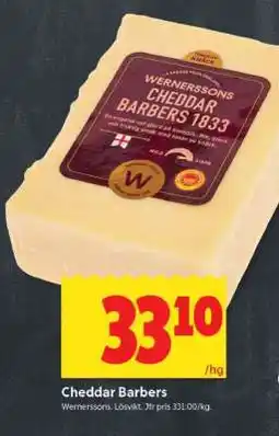 ICA Supermarket Cheddar Barbers erbjuda