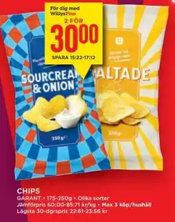 Willys CHIPS erbjuda