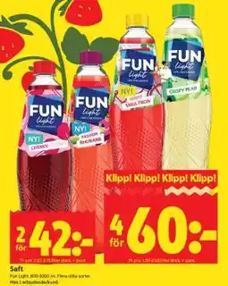 ICA Supermarket Fun Light Saft erbjuda