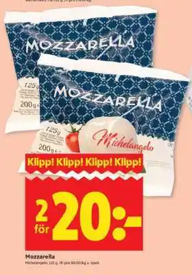 ICA Supermarket MOZZARELLA erbjuda