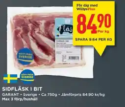 Willys Sidfläsk i bit erbjuda