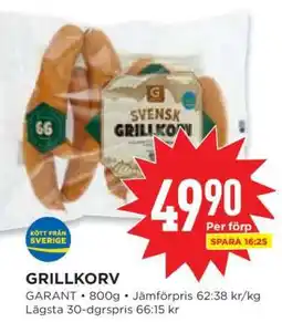 Willys Grillkorv erbjuda