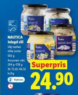 Lidl NAUTICA Inlagd sill erbjuda