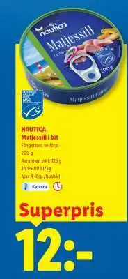 Lidl NAUTICA Matjessill i bit erbjuda