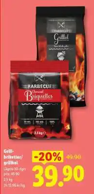 Lidl Grillbriketter/grillkol erbjuda