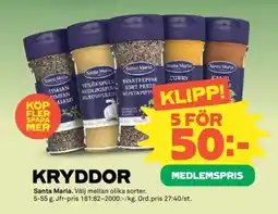 Stora Coop KRYDDOR erbjuda
