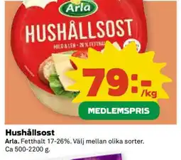 Coop Hushållsost erbjuda